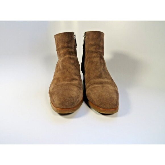 Aquatalia Brown Suede Buckle Boots Zip Ankle Boho Western Booties Women's 5M - Picture 6 of 13